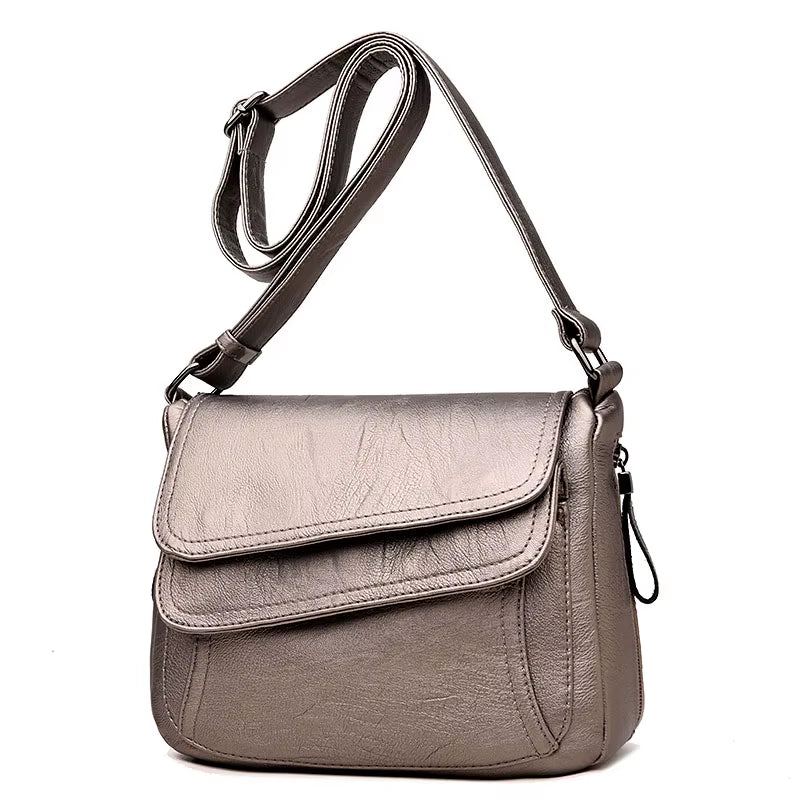 New White Designer PU Leather Crossbody Bags for Women 2021 Summer Women'S Trend Handbags Branded Trending Cross Body Bag Sac