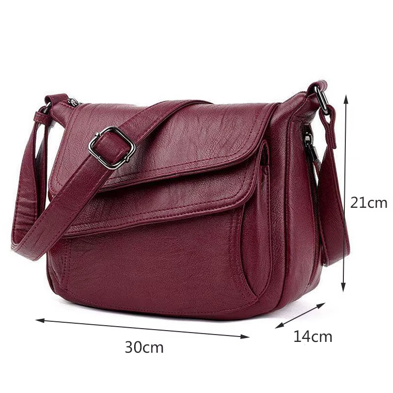 New White Designer PU Leather Crossbody Bags for Women 2021 Summer Women'S Trend Handbags Branded Trending Cross Body Bag Sac